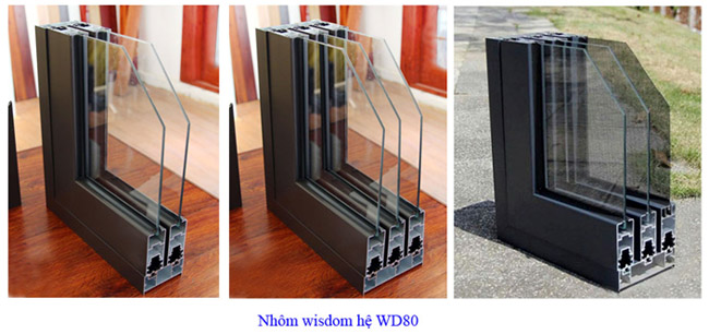 Cửa nhôm Wisdoom lùa hệ WD80-WD120