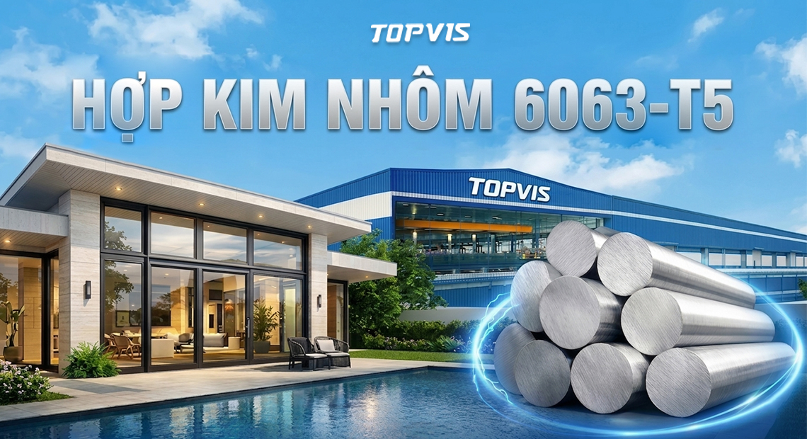 Hợp kim nhôm 6063-T5 phổ biến trong kiến trúc và xây dựng